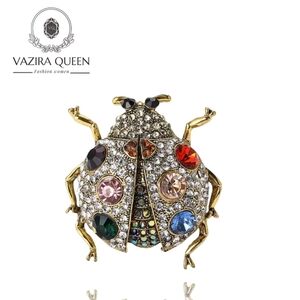 VQ Rhinestones Ladybug Brooch